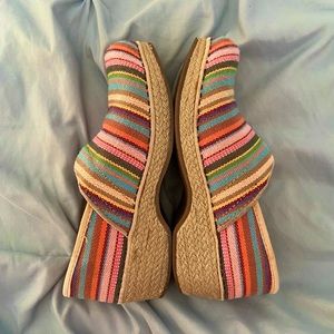 EU 36 Dansko Vegan Rainbow Stripe Clogs
